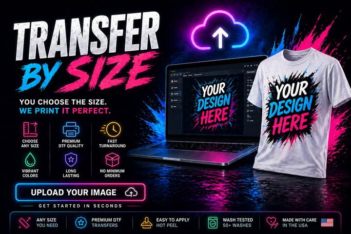 Custom DTF Transfer By Size